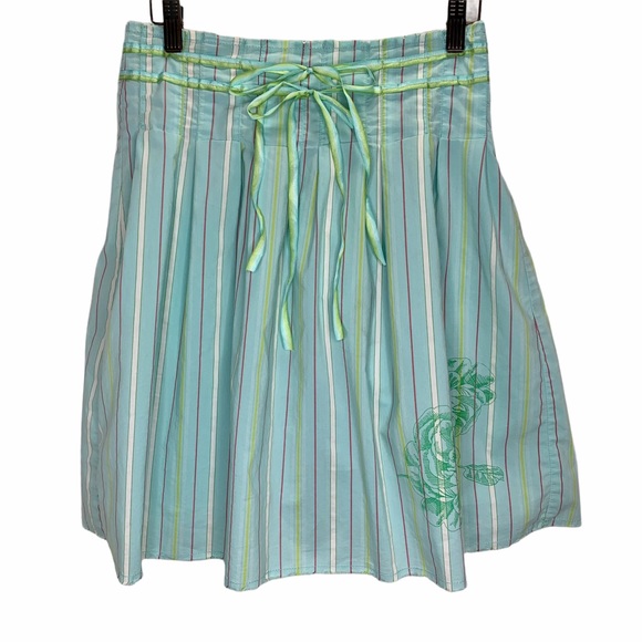 Old Navy Floral Tie Striped Layered Mini Skirt - Picture 1 of 15